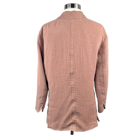 Madewell Cotton-Linen Relaxed Larsen Blazer in Faded Earth - Picture 4 of 11